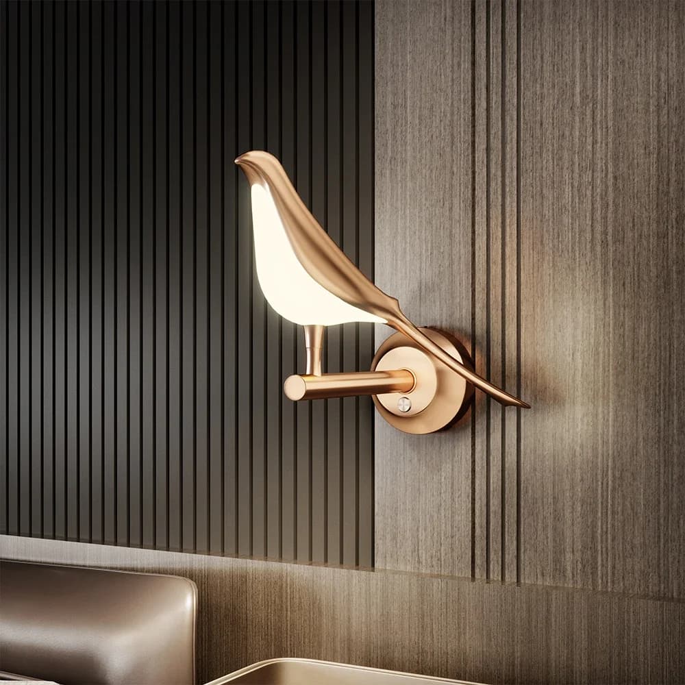 Gold Bird Wall Sconce